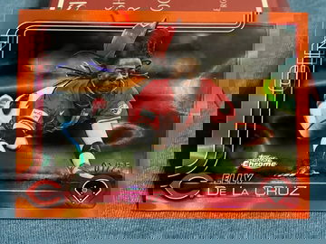 2025 Topps Chrome Elly De La Cruz Orange Lava Refractor 01/25