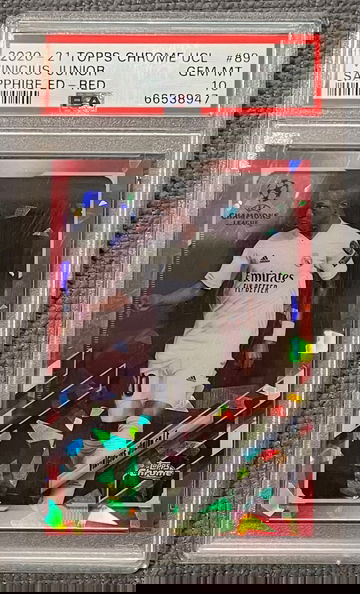 2020 #89 Topps Chrome Vinicius Jr Sapphire Red (2 of 5) PSA 10