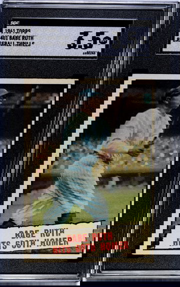 1961 Topps  #401 Babe Ruth Hits 60th Homer SGC 3.5