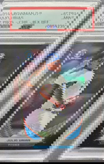 2014 Bowman Chrome Julio Urias BLACK REFRACTOR /75 PROSPECT DOGERS #CTP14