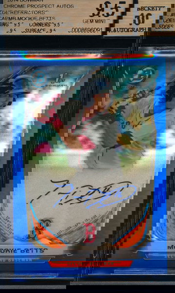 Mookie Betts 2014 Blue Refractor Auto