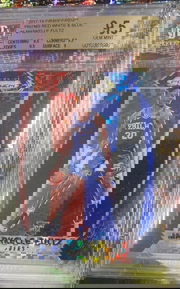 2017 red white blue rwb prizm #1 Markelle Fultz 9.5 gem mint