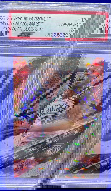 2019-20 Panini Mosaic GIANNIS ANTETOKOUNMPO Will To Win Mosaic Gem Mint PSA 10