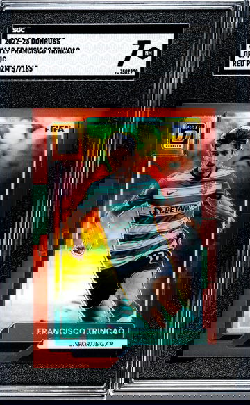 2022-23 Donruss #119 Francisco Trincao Optic Red Prizm /165 SGC 7