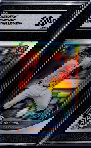 2025 Bowman #59 Jace Jung Red Rookie Redemption SGC 10