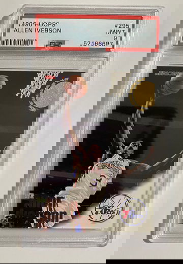 1996 Hoops #295 Allen Iverson PSA 9