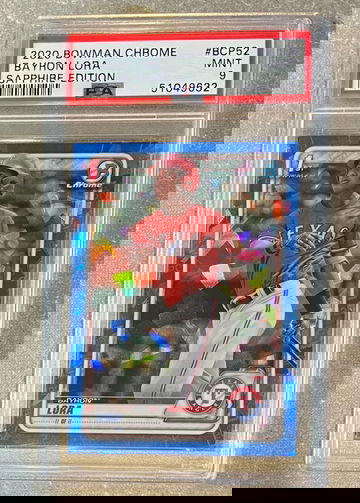 Bayron Lora 2020 Bowman Chrome Sapphire PSA9
