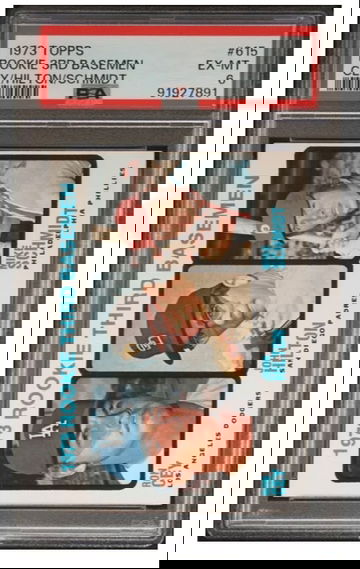 1973 Topps Mike Schmidt, Ron Cey, John Hilton  #615 PSA 6 EX-MT