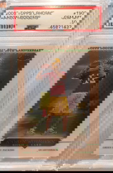 2005 Topps chrome aaron rodgers psa10
