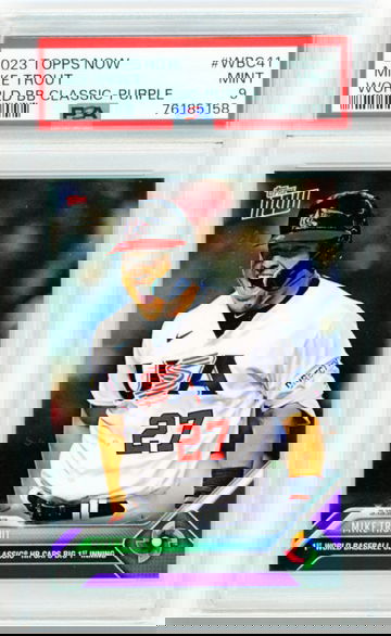 2023 Topps Now #WBC41 Mike Trout World Baseball Classic-Purple PSA 9 MINT!