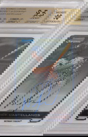 2012 Bowman Chrome Nick Castellanos AUTO BGS 9.5 Gem Mint