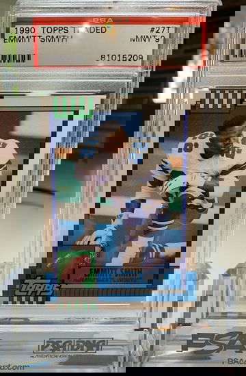 1990 Topps Traded Emmitt Smith #27T PSA 9