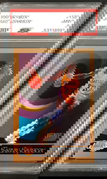 1990-91 Skybox #138 Earvin Magic Johnson PSA 9 MINT