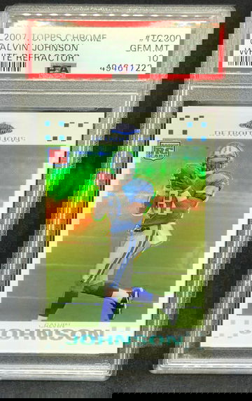 2007 Topps Chrome #TC200 Calvin Johnson White Refractor #245/869 PSA 10 Gem Mint 10 Population 40