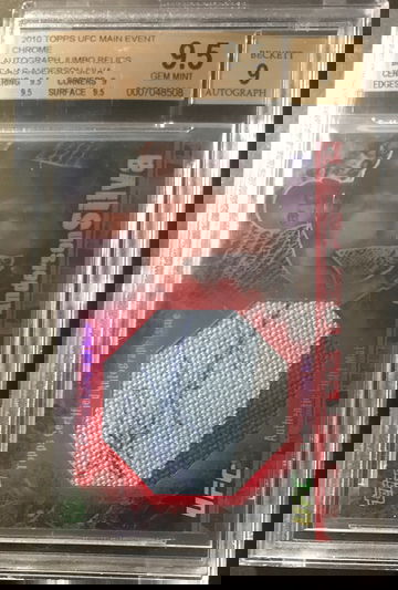 Anderson Silva 2010 Topps UFC Main Event Chrome Jumbo Auto Relics BGS 9.5