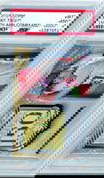 2019 Topps #MT Mike Trout 150th Ann.Comm.Medallion-Gold PSA 9 MINT!