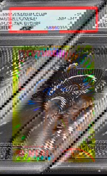 1994-95 Stadium Club Shaquille O'Neal Rising Stars #5 PSA 8 NM-MT Orlando Magic