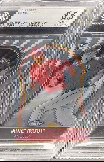 2011 Topps Finest Mike Trout RC BGS 8.5 Near Mint-Mint+