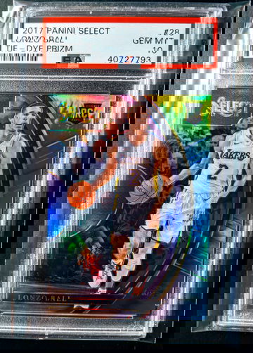 2017 Select Tie-Dye Prizm #28 Lonzo Ball ROOKIE RC /25 PSA 10 GEM MINT