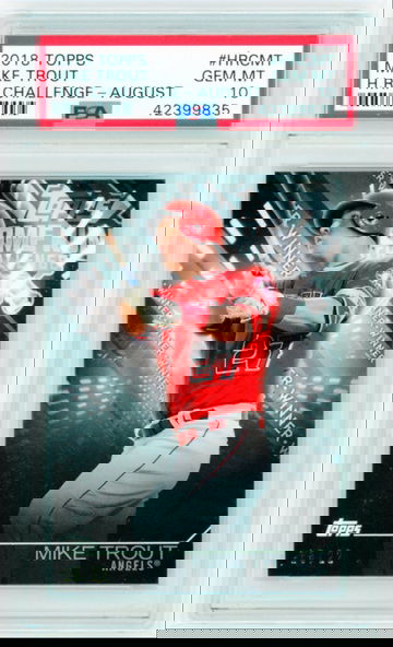 2018 Topps #HRCMT Mike Trout Home Run Challenge-August PSA 10 GEM MINT!