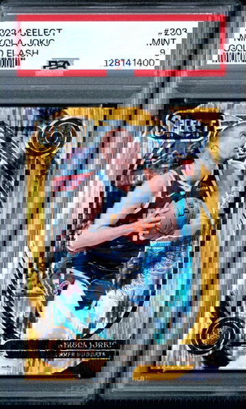 2024 Select Nikola Jokic Gold Flash #4/10 PSA 9