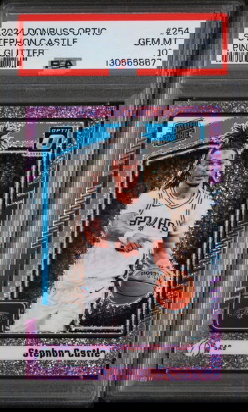 2024 Panini Donruss Optic Pink Glitter Stephon Castle #254 /275 PSA 10