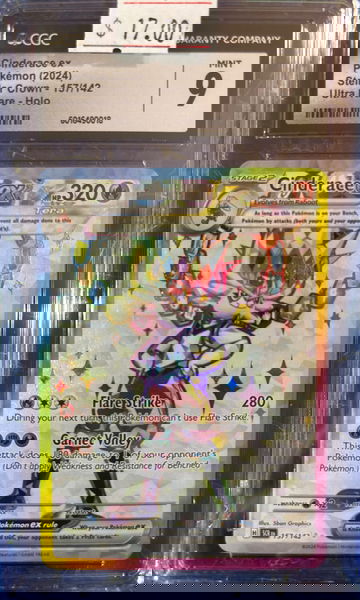 2024 Pokémon Cinderace ex Stellar Crown 157/142 Ultra Rare CGC 9 Mint