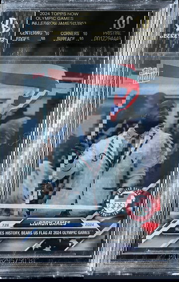 2024 Topps Now Olympic Games #4 Lebron James BGS 10 Pristine BLACK LABEL