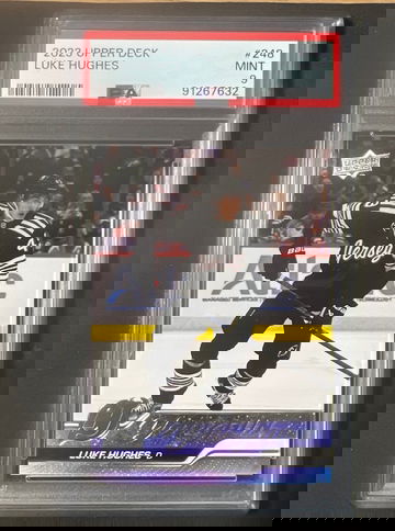 2023 Upper Deck Luke Hughes young guns PSA 9