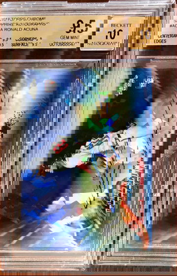 2018 Topps Chrome Ronald Acuna Sapphire RC Auto