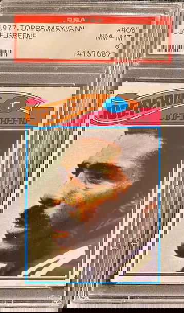 1977 Topps Mexican #405 Joe Greene PSA 8