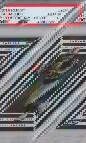 2019 Panini Josh Jacobs Player Of The Day Silver PSA 10