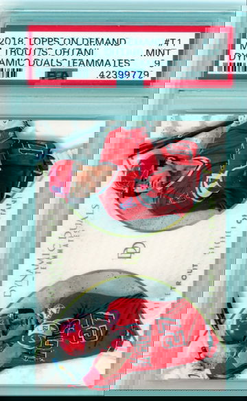 2018 Topps On Demand #T1 Trout/Ohtani Dynamic Duals Teammates PSA 9 MINT!