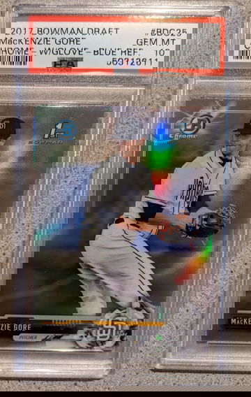 2017 Bowman Draft Chrome MacKenzie Gore Refractor PSA 10 mis-labled