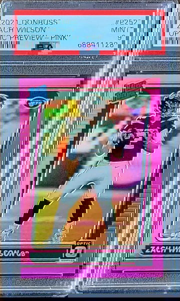 2021 ZACH WILSON Panini Donruss Optic PINK HOLO PREVIEW PSA 9 Rookie RC #P252