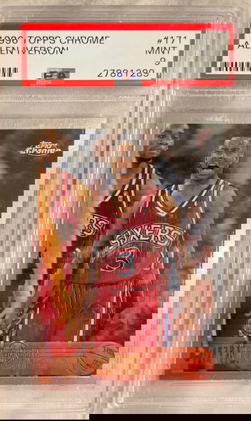 1996 Topps Chrome Allen Iverson PSA 9