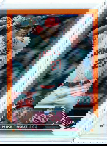 2023 Topps Chrome Update ASGC18 Mike Trout All Star Game Orange Refractor