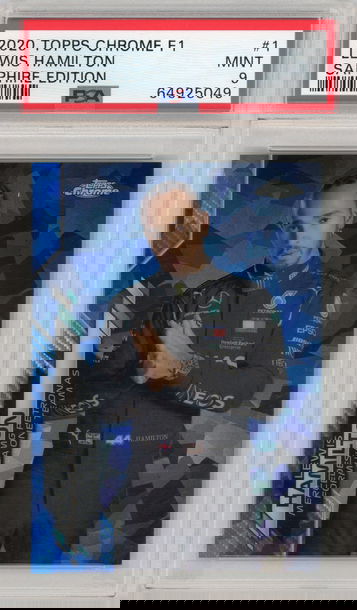 2020 Topps Chrome F1 Lewis Hamilton Sapphire Edition #1 PSA 9 MINT