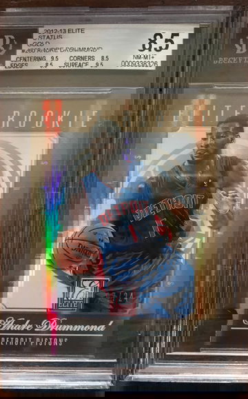 2012-13 Elite Andre Drummond Status Gold Parallel Die Cut Rookie /24 BGS 8.5