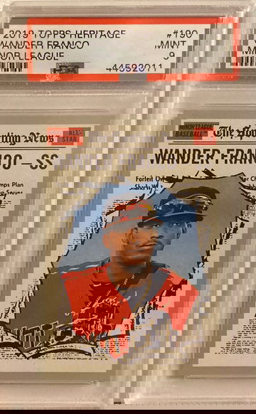2019 Topps heritage wander Franco PSA 9 