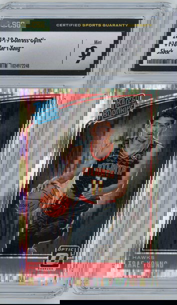 TRAE YOUNG 2018-19 Donruss Optic Shock Rc #198 CSG 9