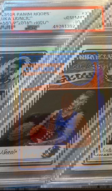 2018 Panini Hoops Luka Doncic Class of 2018 Holo Rookie PSA 10 Gem-Mint