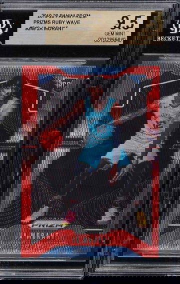 2019 PANINI PRIZM RUBY WAVE PRIZMS JA MORANT ROOKIE #249 BGS 9.5 GEM MINT