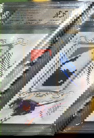 2018 Leaf Trinity Patch Autograph Gold Spectrum Seth Beer BGS 9.5 True Gem