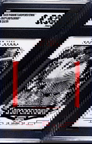 2015 Panini Cooperstown Red 33/35 #100 Yogi Berra SGC 8.5 NM-MT+