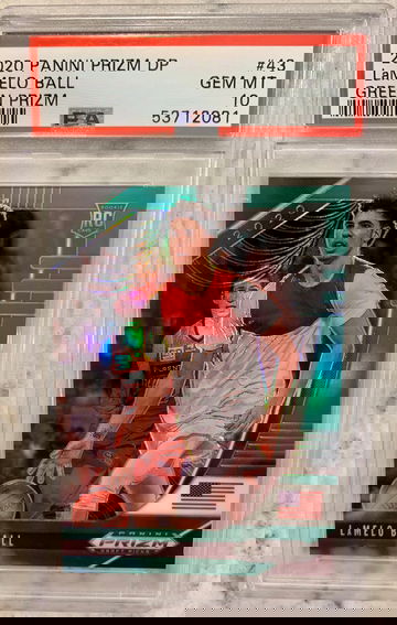 2020 Panini Prizm LaMelo Ball Green Rookie PSA 10