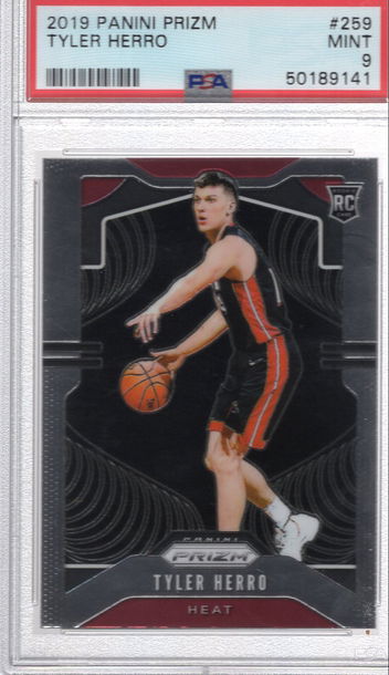2019 Panini Prizm Tyler Herro Heat RC PSA 9 MINT