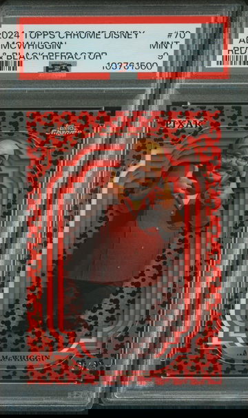 2024 Topps Chrome Disney Red & Black Refractor Al Mcwhiggin #70 /28 PSA 9