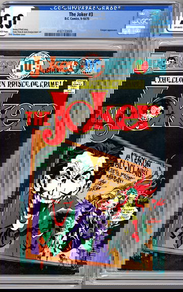 THE JOKER #3 CGC 9.0 DENNY O’NEIL ERNIE CHAN ART DICK GIORDANO CVR CREEPER APP 1975