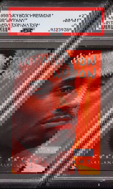 Kobe Bryant 1998 Skybox Premium Intimidation Nation PSA 8